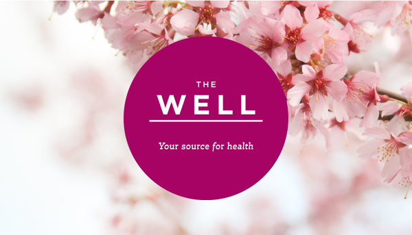 The Well showing a flowered tree.