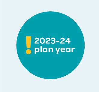 Logo of 2023-2024 plan year.